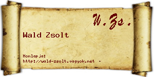 Wald Zsolt névjegykártya